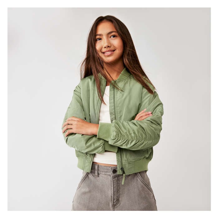 Filles Blouson d’aviateur avec PrimaLoftMD pour filles - Vert Kaki